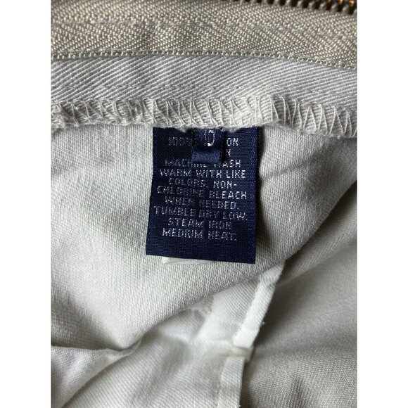 Ralph Lauren Sport Pants Womens Size 10 Beige Flat Front Chino Twill Straight - Picture 11 of 11